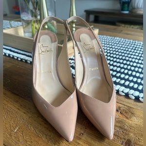 Christian Louboutin Patent Slingback Pumps